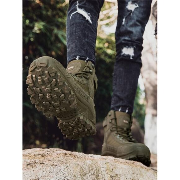 Men's Tactical Boots Military Combat Boots Hiking - Picture 10 of 11